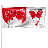 Sydney Swans AFL Flag – 90cm X 150cm Heavy-Duty Supporters Banner | Quadruple-Stitched & Weatherproof